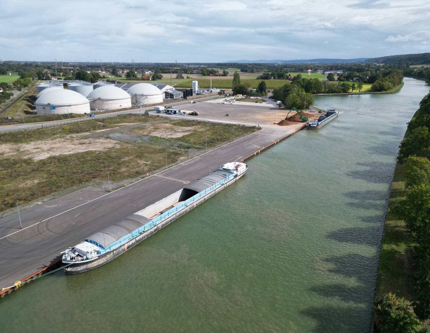 Luftbild Hafen Wittlager Land
