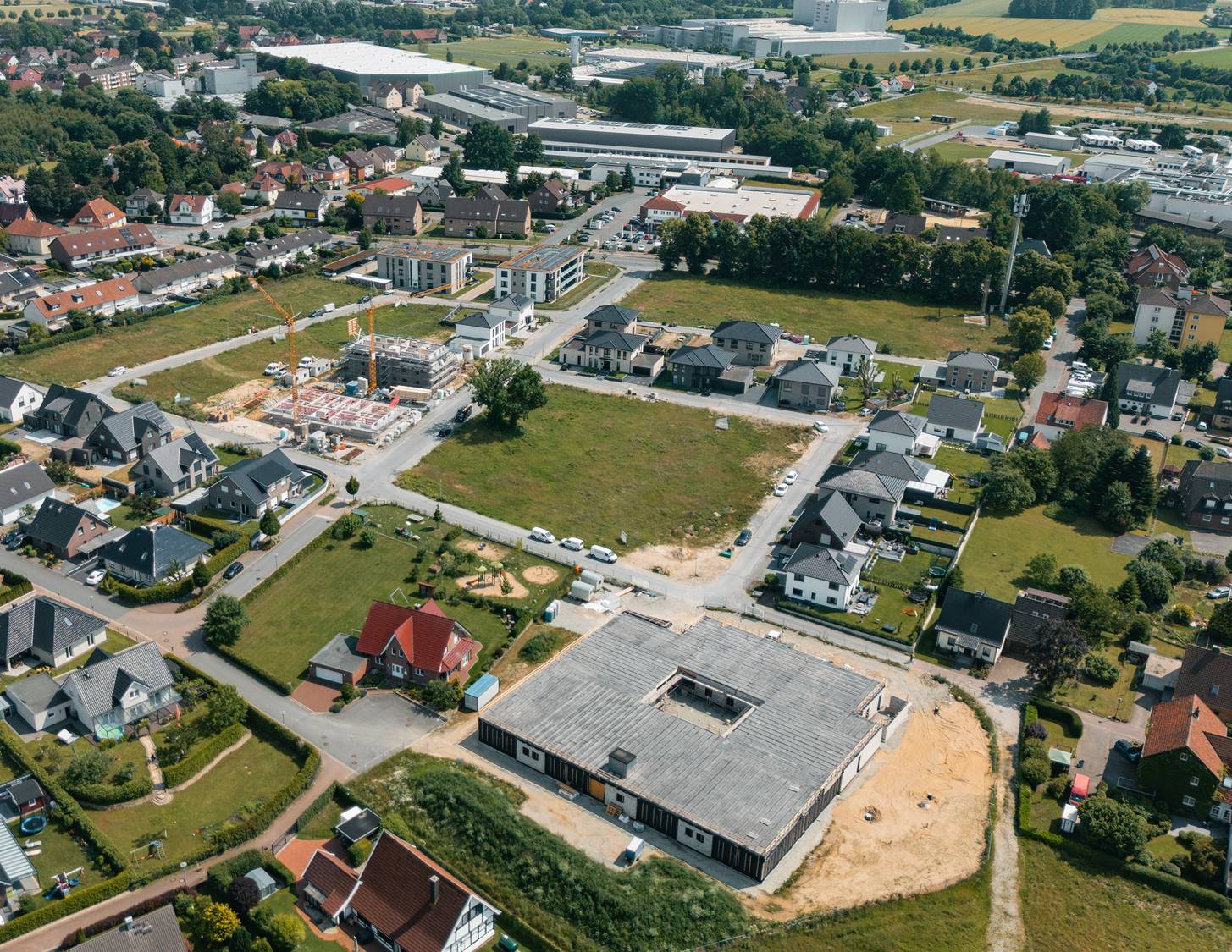Luftbild Baugebiet im Landkreis Osnabrück
